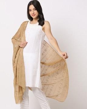 women zari woven dupatta