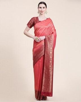 women zari woven kanjeevaram silk saree