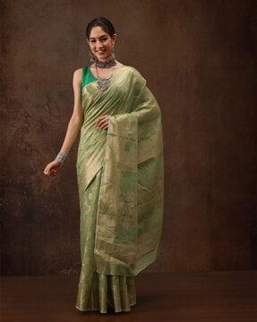 women zari woven saree