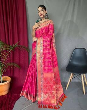 women zari woven silk saree