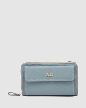 women zip-around wallet with detachable strap