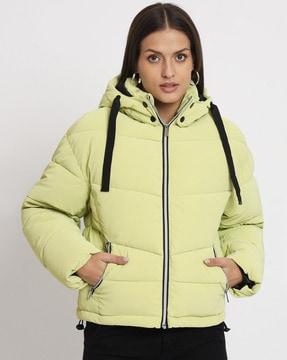 women zip-front bomber jacket