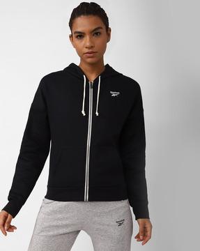 women zip-front regular fit hoodie
