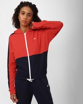 women zip-front regular fit hoodie