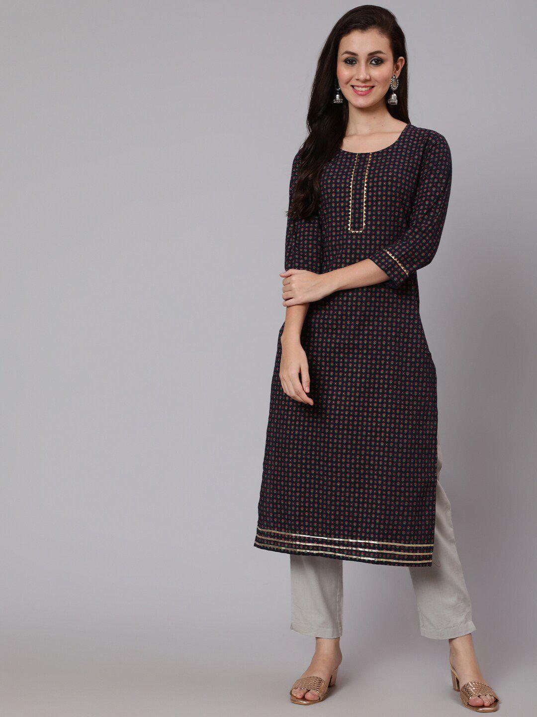 womenclick women  ethnic motifs printed pure cotton kurta