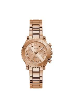 womens 18 mm cosmic rose gold dial stainless steel analog watch - gw0465l2