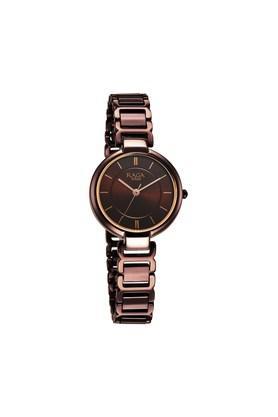 womens 35 x 6.50 x 29 mm raga delight brown dial brass analog watch - 2608qm02