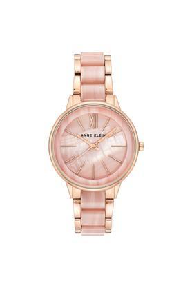 womens 43 mm trend pink dial acrylic analog watch