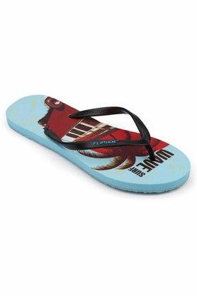 womens california wave rubber casual flip flops - aqua