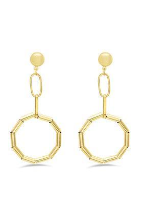 womens gold plated earrings - multi