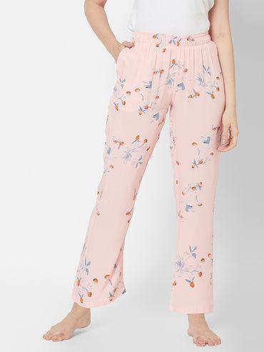 womens rayon pyjama - pink