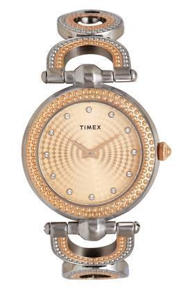 womens rose gold dial analogue watch - twel14105