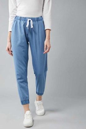 womens spark in your life denim joggers - light blue
