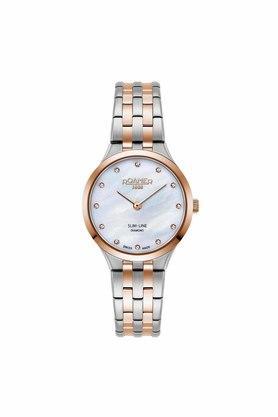 womens 26 mm slim-line diamond mother of pearl dial stainless steel analogue watch - 512847 49 89 20