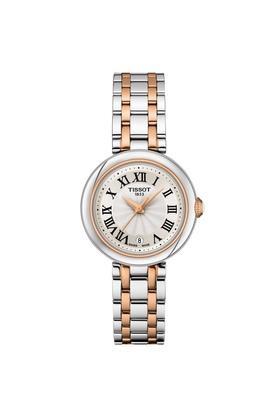 womens 26 mm tissot bellisimma white dial stainless steel band analogue display watch - t1260102201301