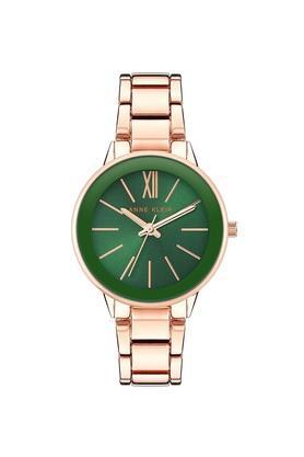 womens 32 mm may market 2021 green dial metal analog watch
