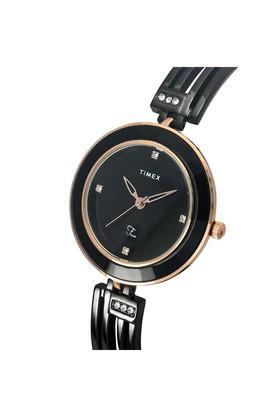 womens 34 mm fria black dial black brass bracelet analog display watch - twel16201