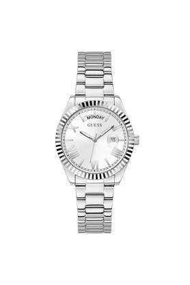 womens 36 mm luna white dial stainless steel analog watch - gw0308l1