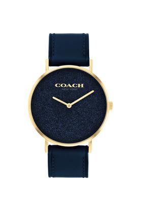 womens 36 mm perry navy dial leather analog watch