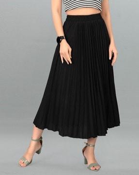womens a-line pleated skirt