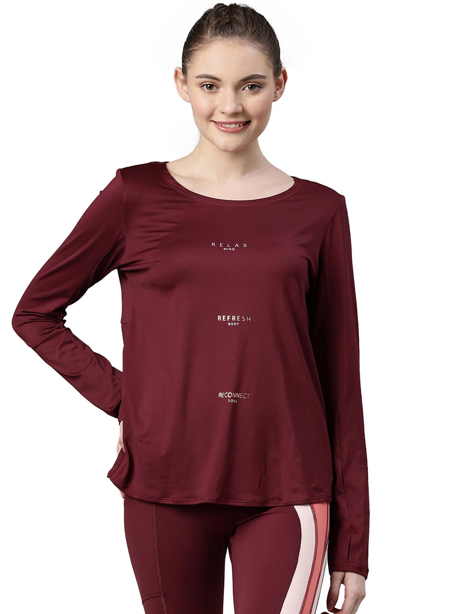 womens a304-long sleeve with antimicrobial & sweat wicking anti chill t-shirt-dry blood