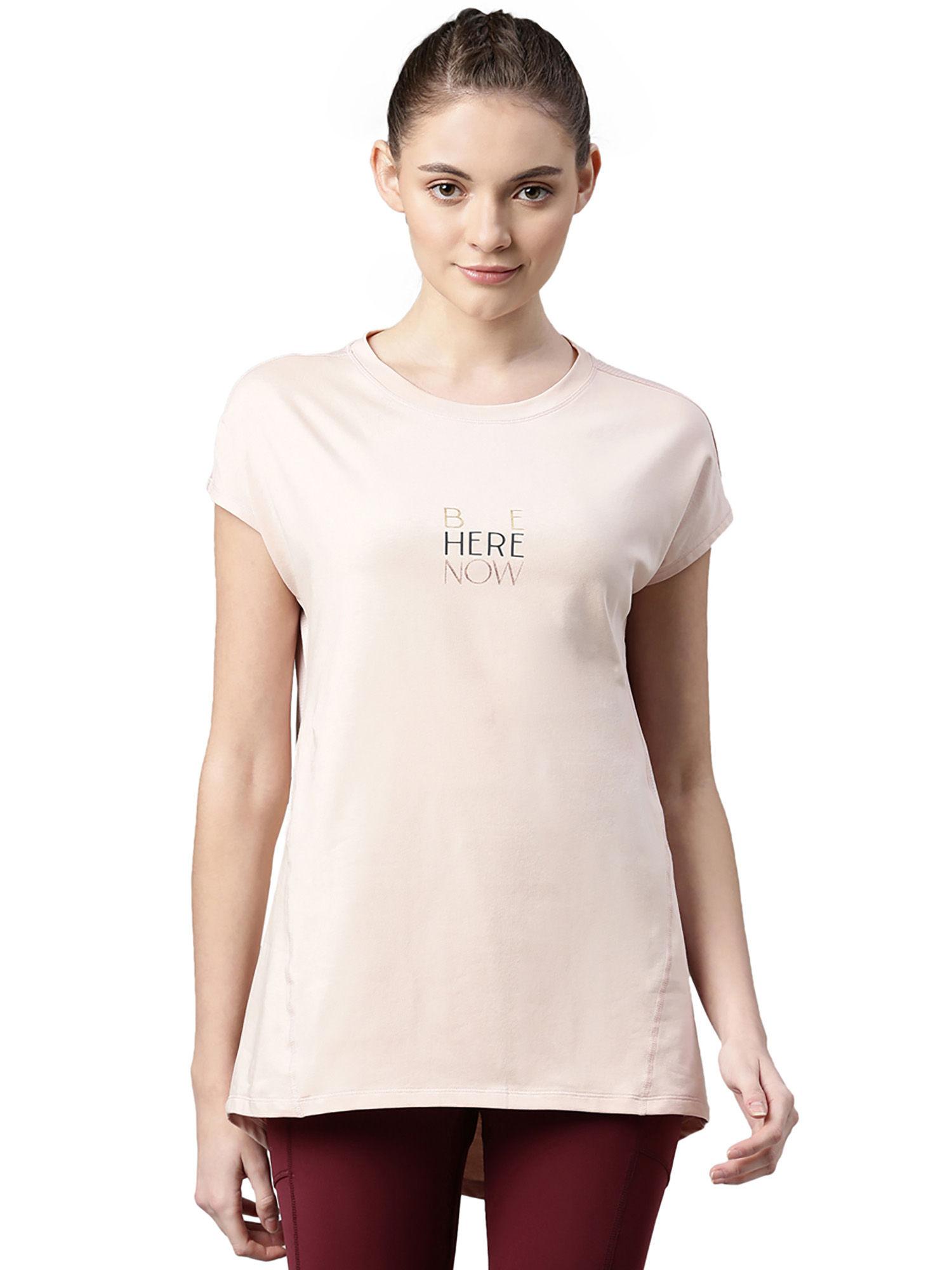 womens a305-cotton spandex antimicrobial finish active stay fresh t-shirt-rose water