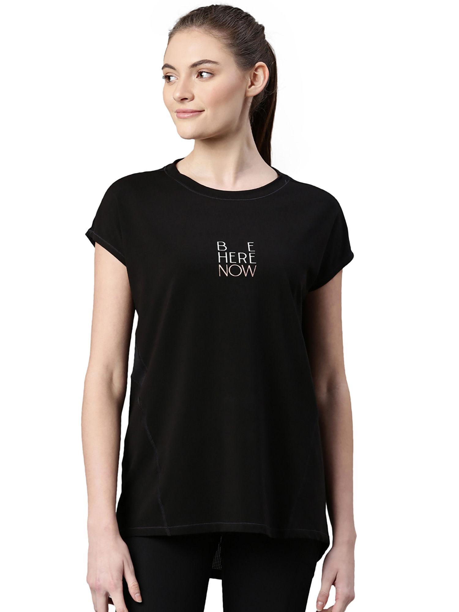 womens a305-cotton spandex with antimicrobial finish active stay fresh t-shirt-jet black