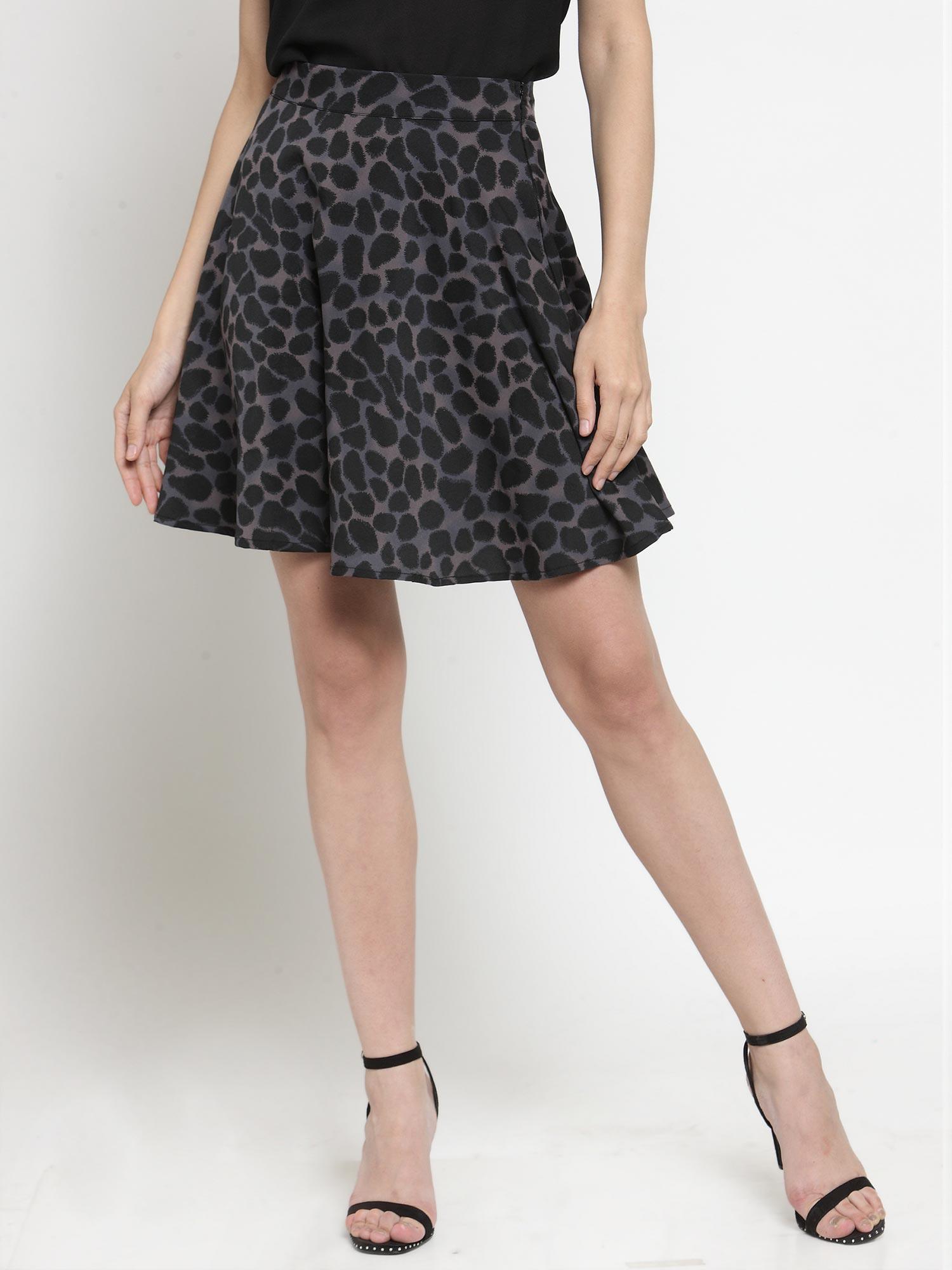 womens animal print mini skirt