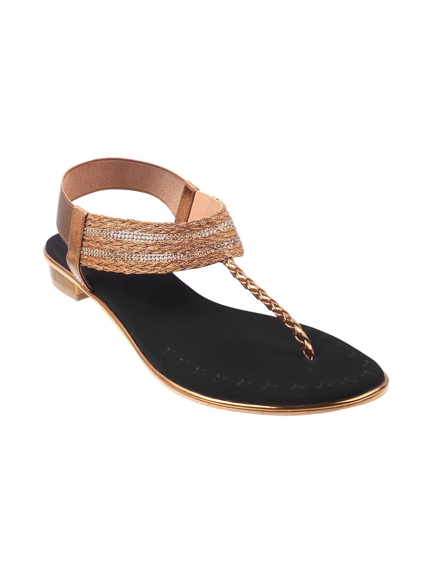 womens antique gold synthetic sandals