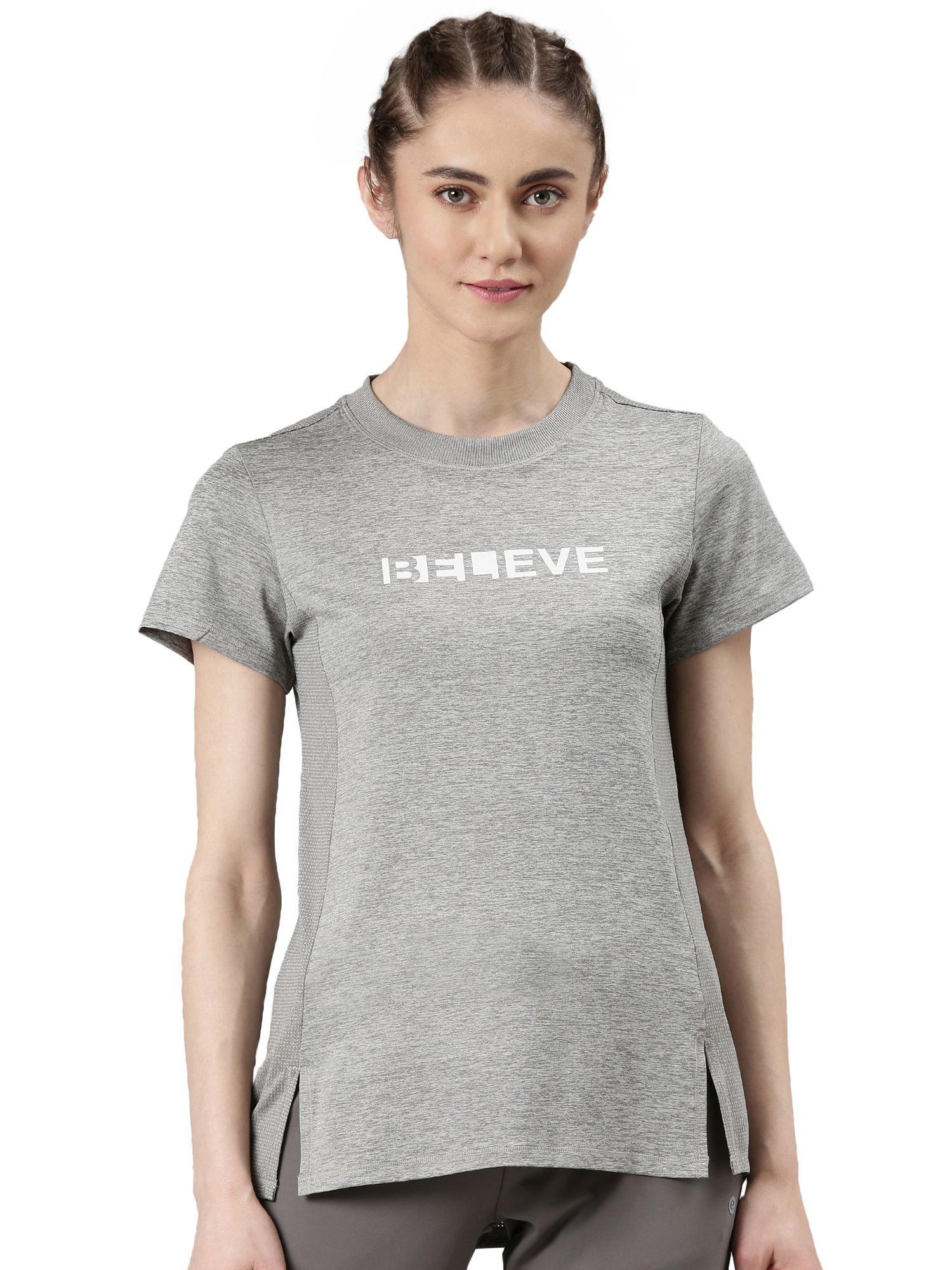 womens athleisure antimicrobial sweat wicking short sleeve breathe t-shirt