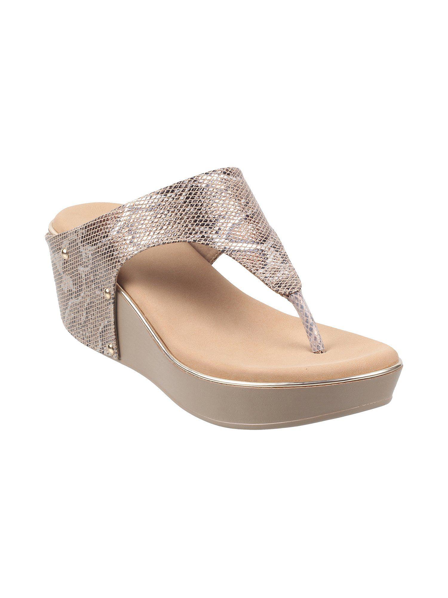 womens beige platform heelsmetro beige animal print wedges