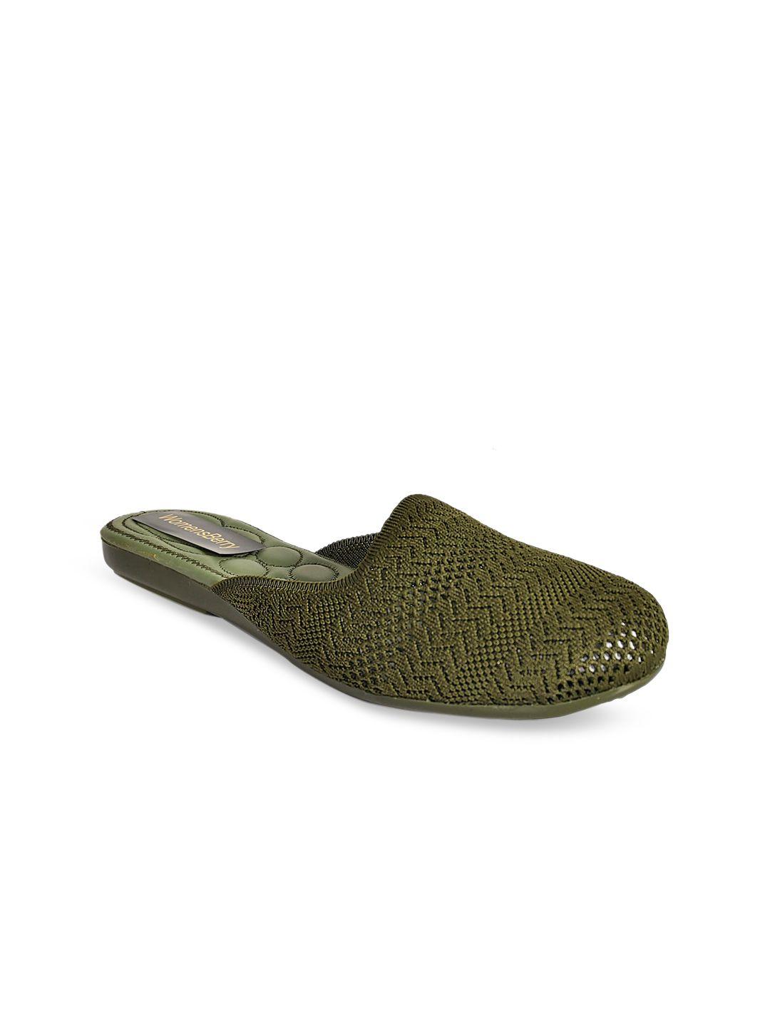 womens berry women green solid mules