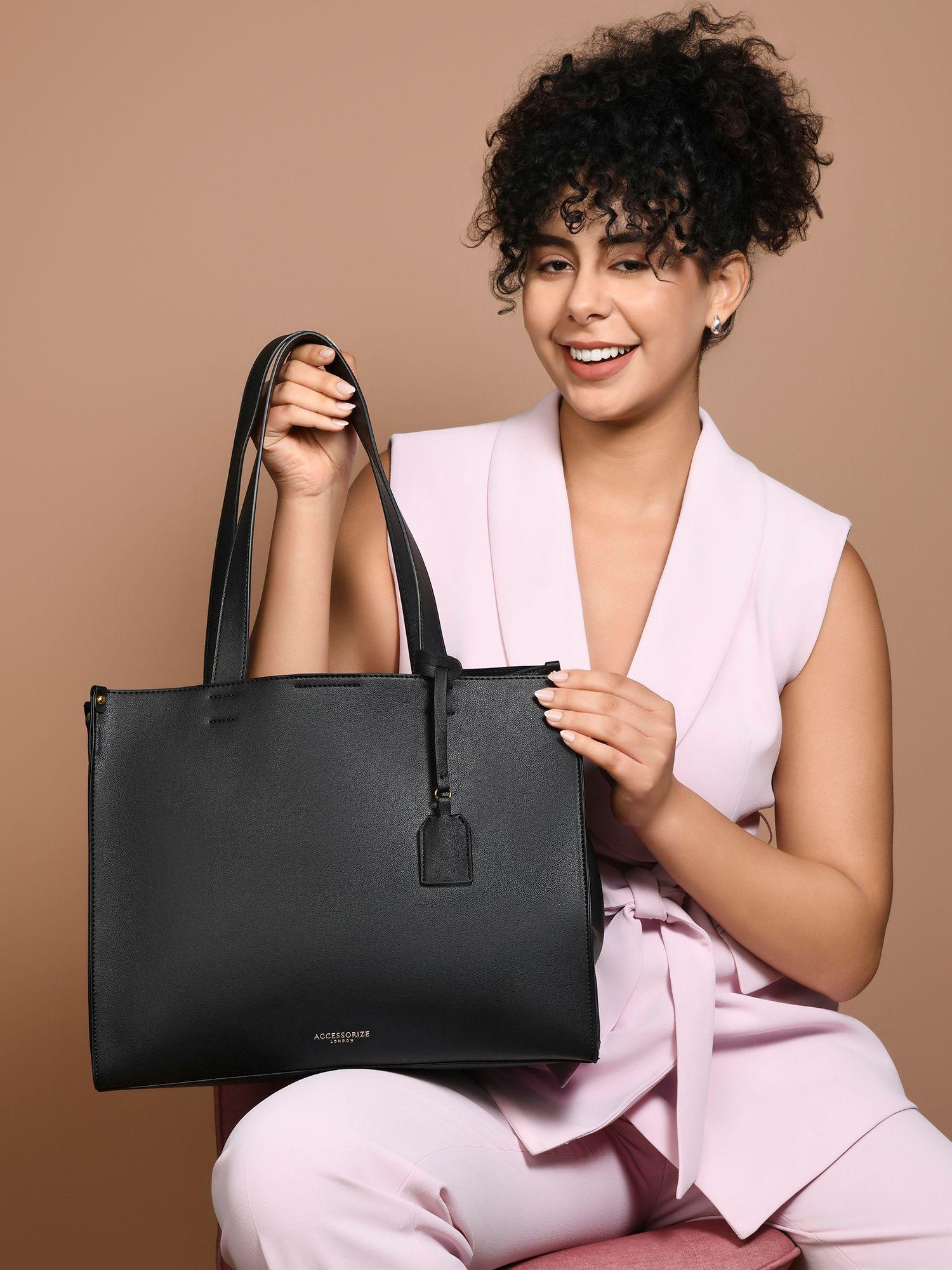 womens black book tote bag