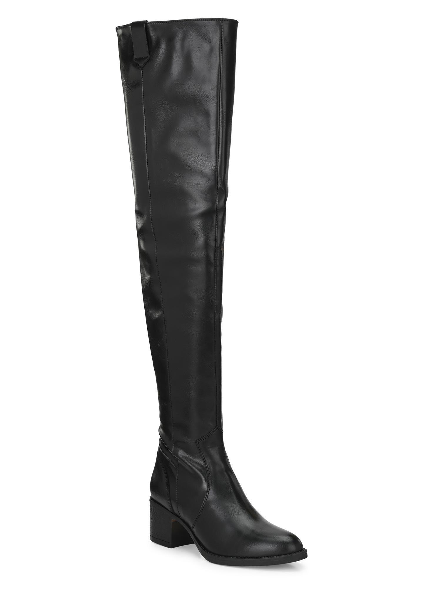 womens black thigh high boots