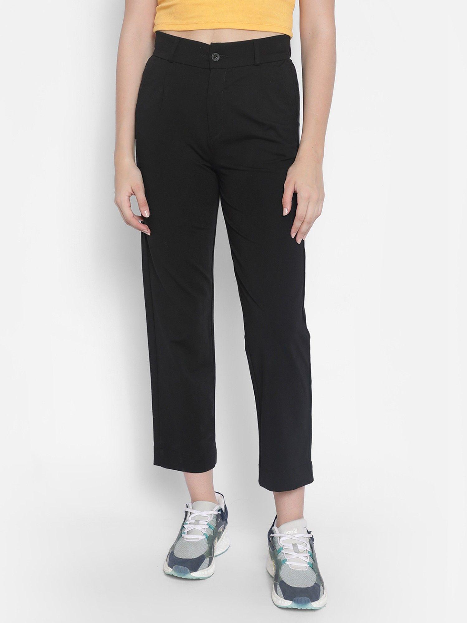 womens black trousers