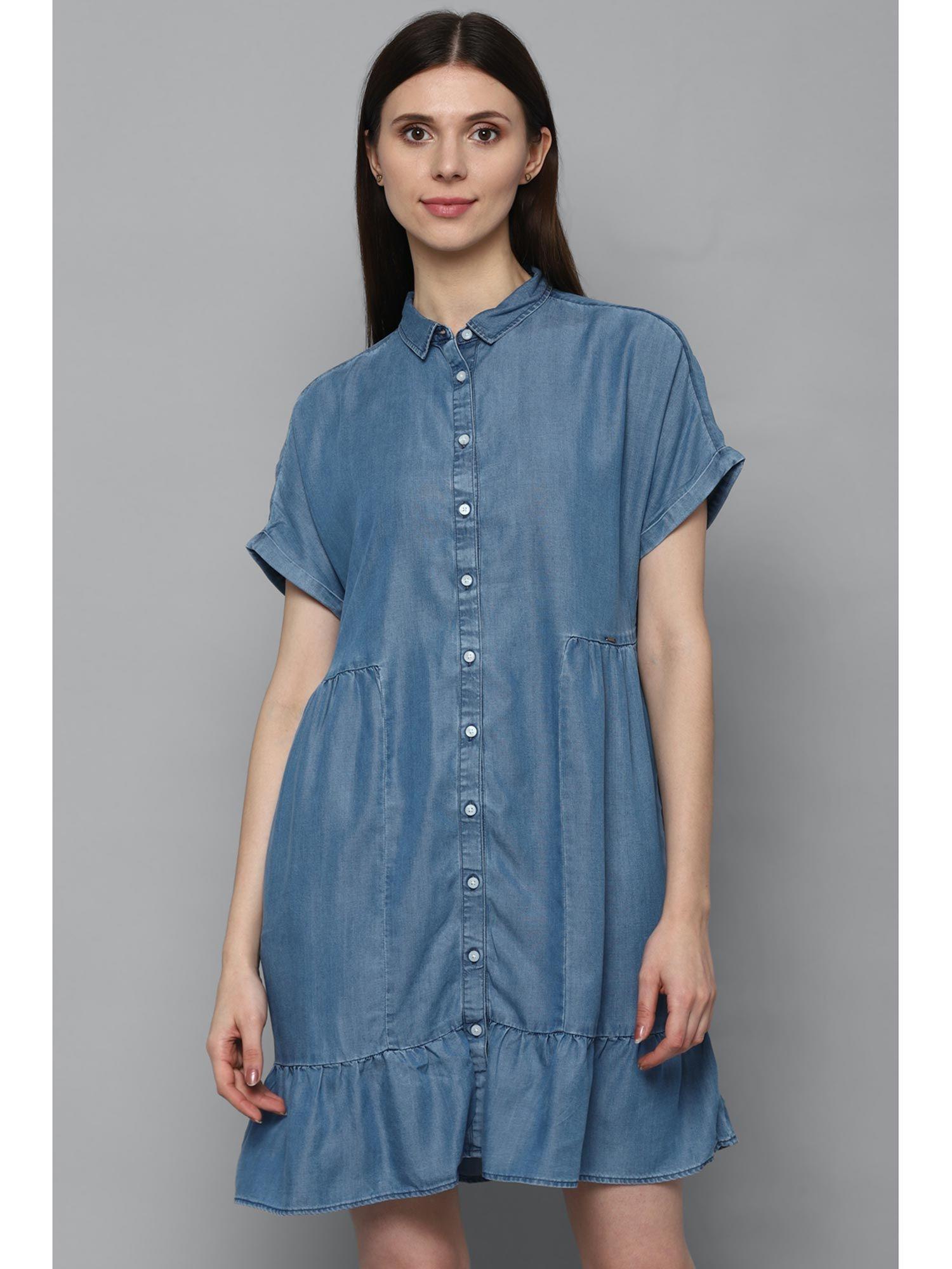 womens blue dress