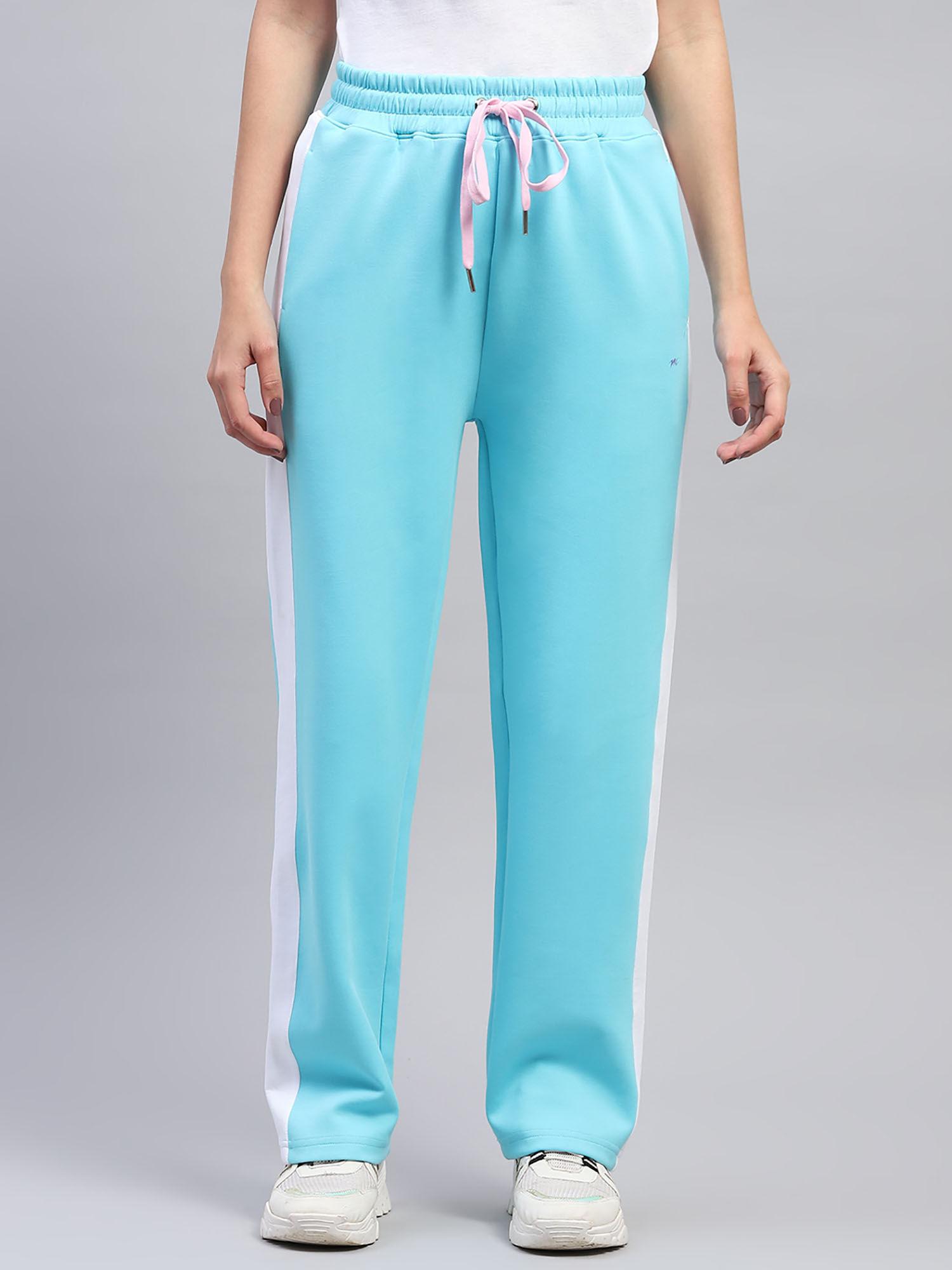 womens blue regular fit lower trousers