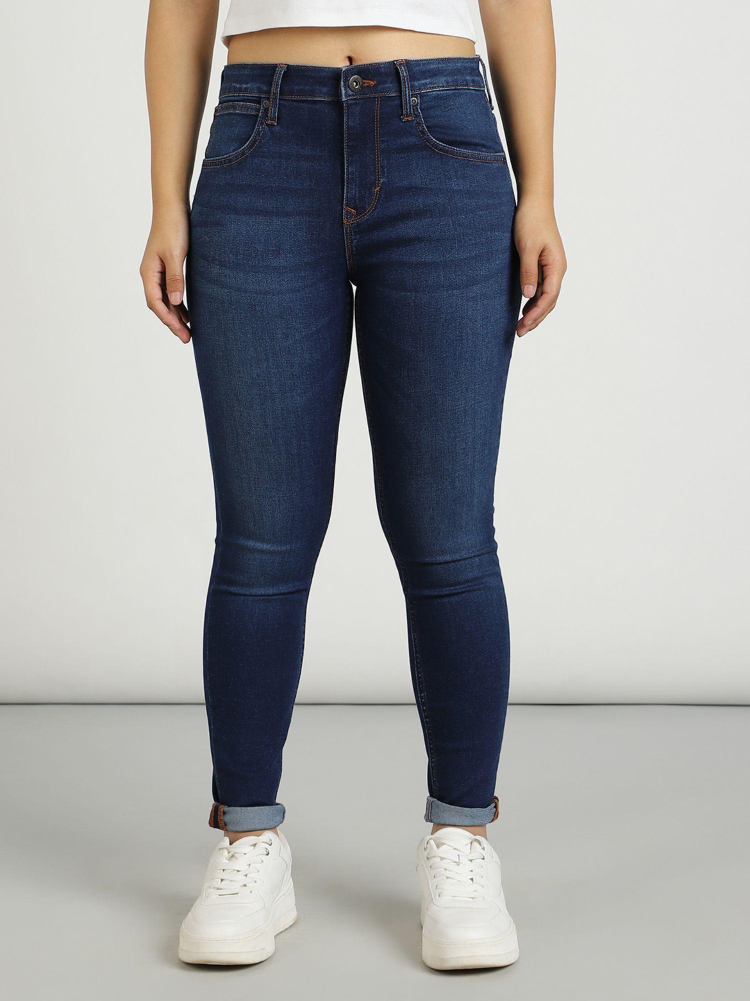 womens blue skinny jeans