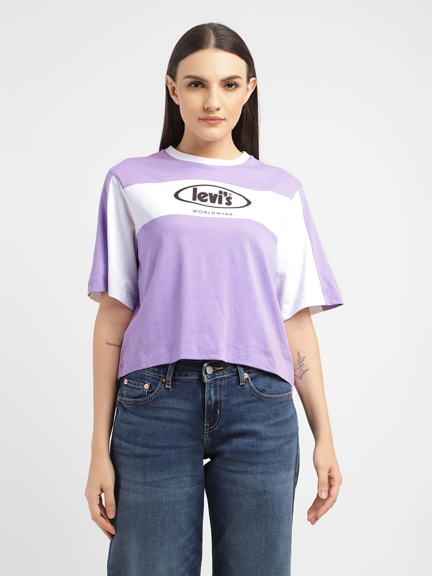 womens brand logo over sized t-shirt