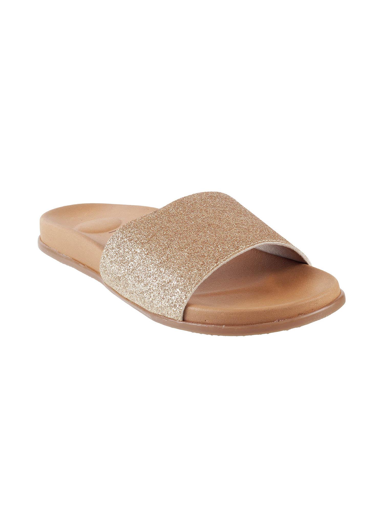 womens bronze flat mules metro bronze solid flipflops