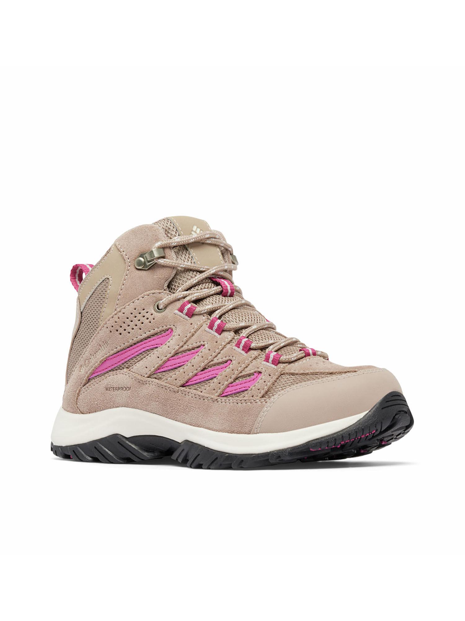 womens brown crestwood mid waterproof hiking & trail shoes