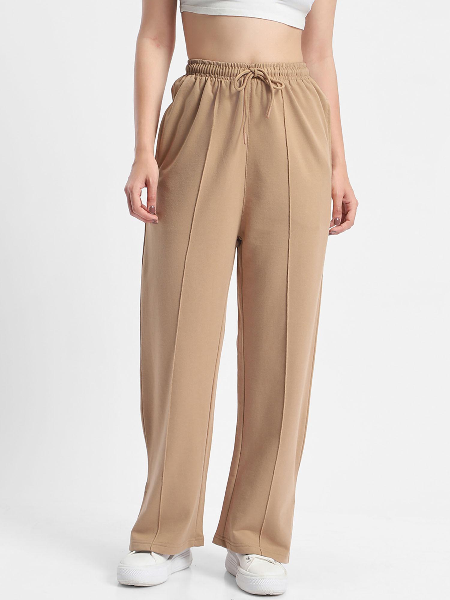 womens brown solid pants