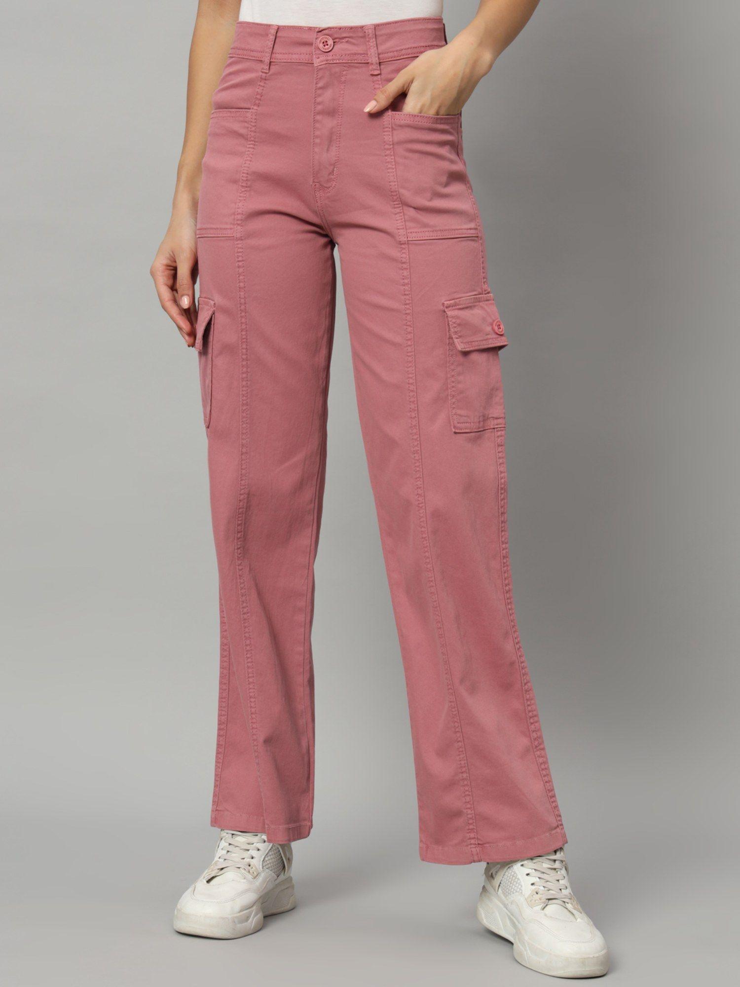 womens cargo pink jeans