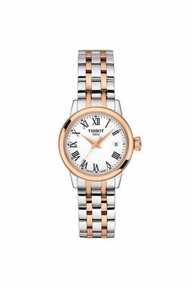 womens classic dream white dial stainless steel analogue watch - t1292102201300