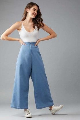 womens collected fiction denim pant - blue