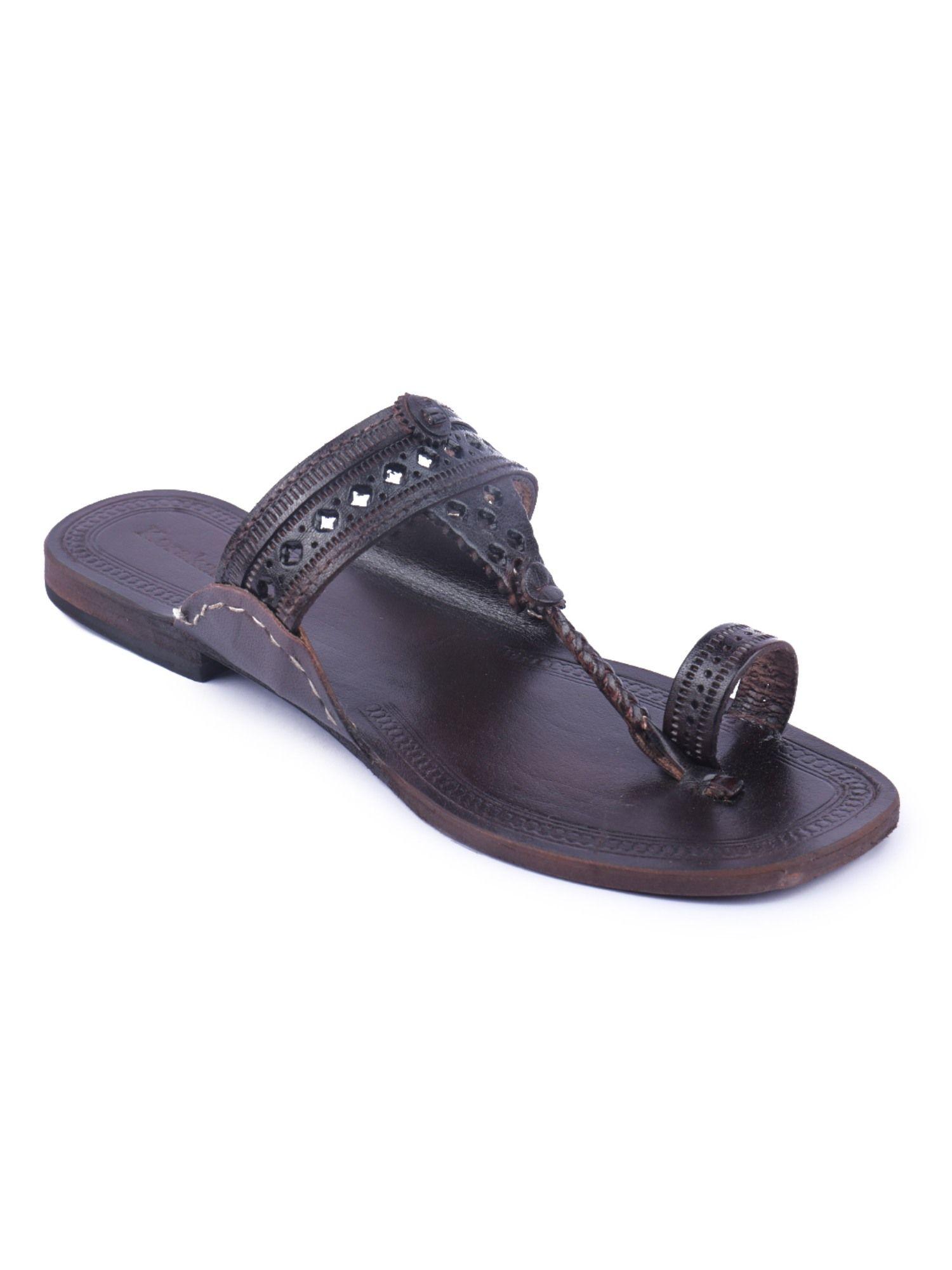 womens comfort brown kolhapuri chappal