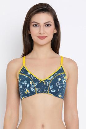 womens cotton non-padded non-wired printed bra - multi