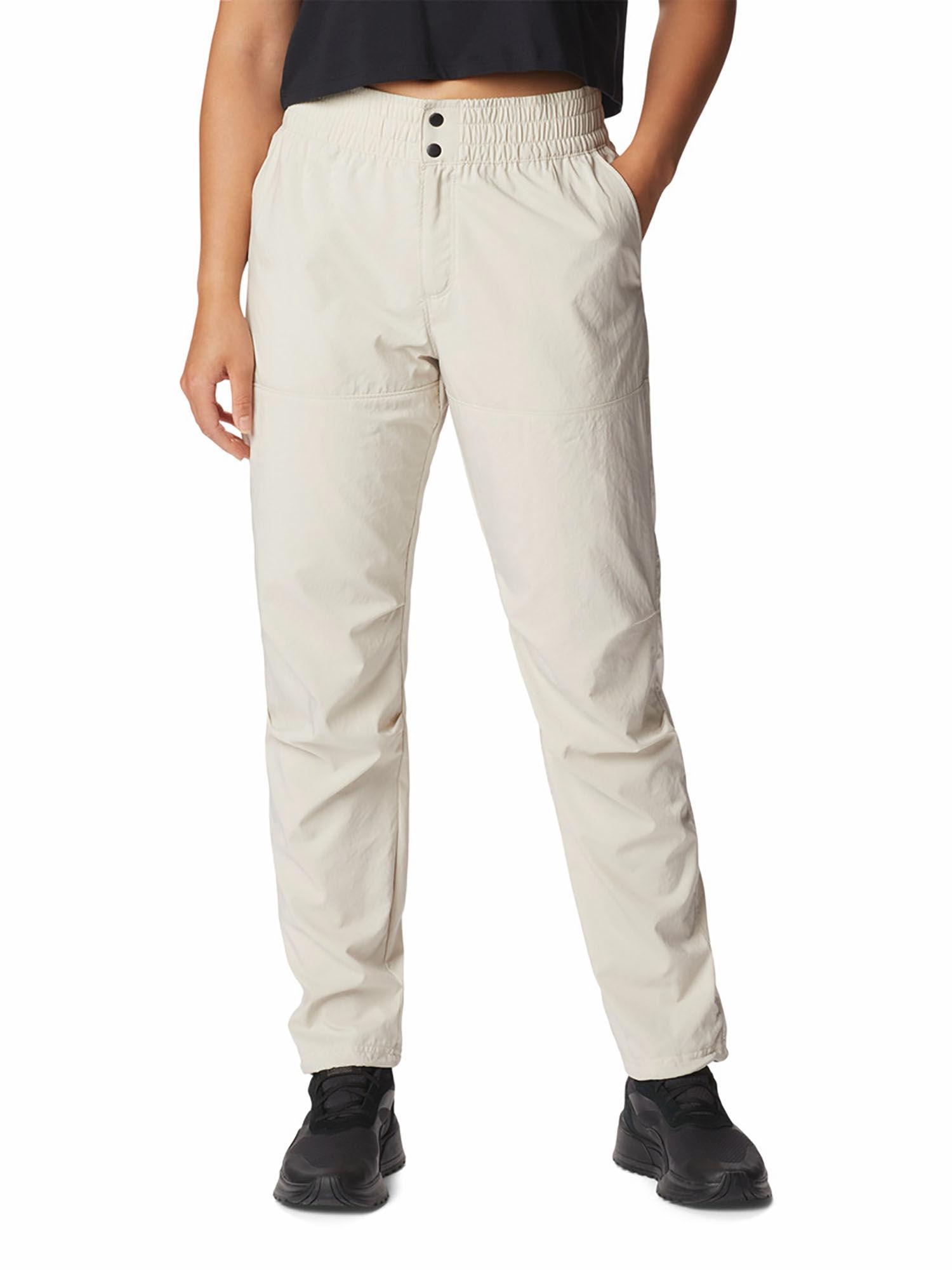 womens cream colour polyester w coral ridge track pant