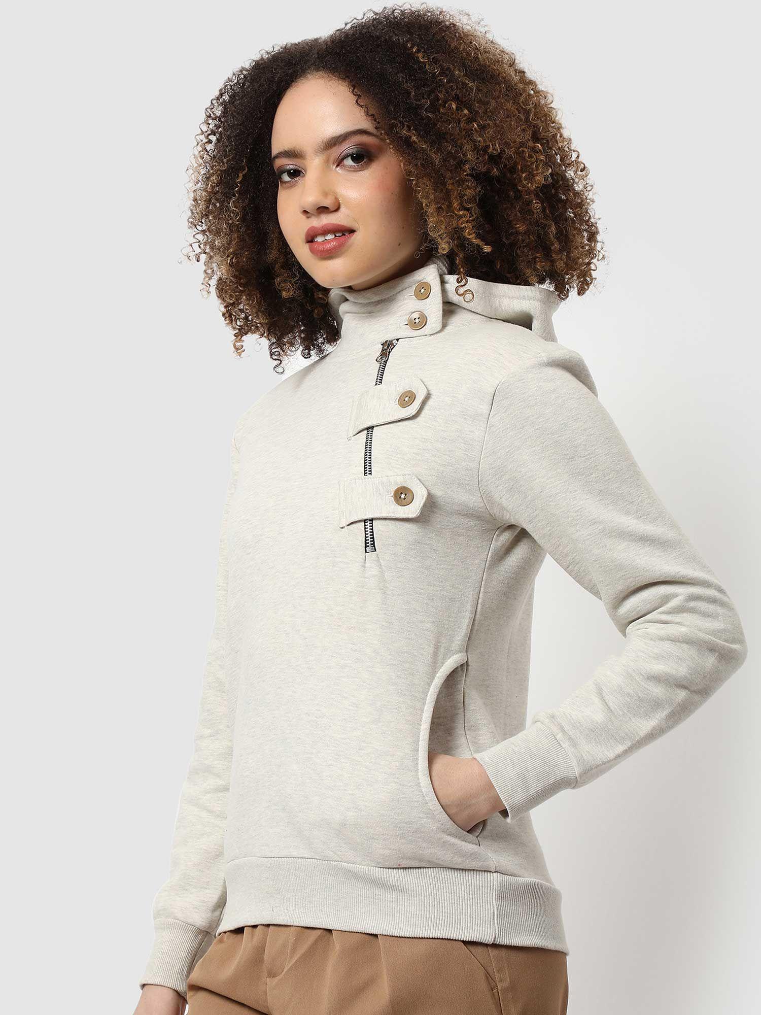 womens cream regular fit utility jacket