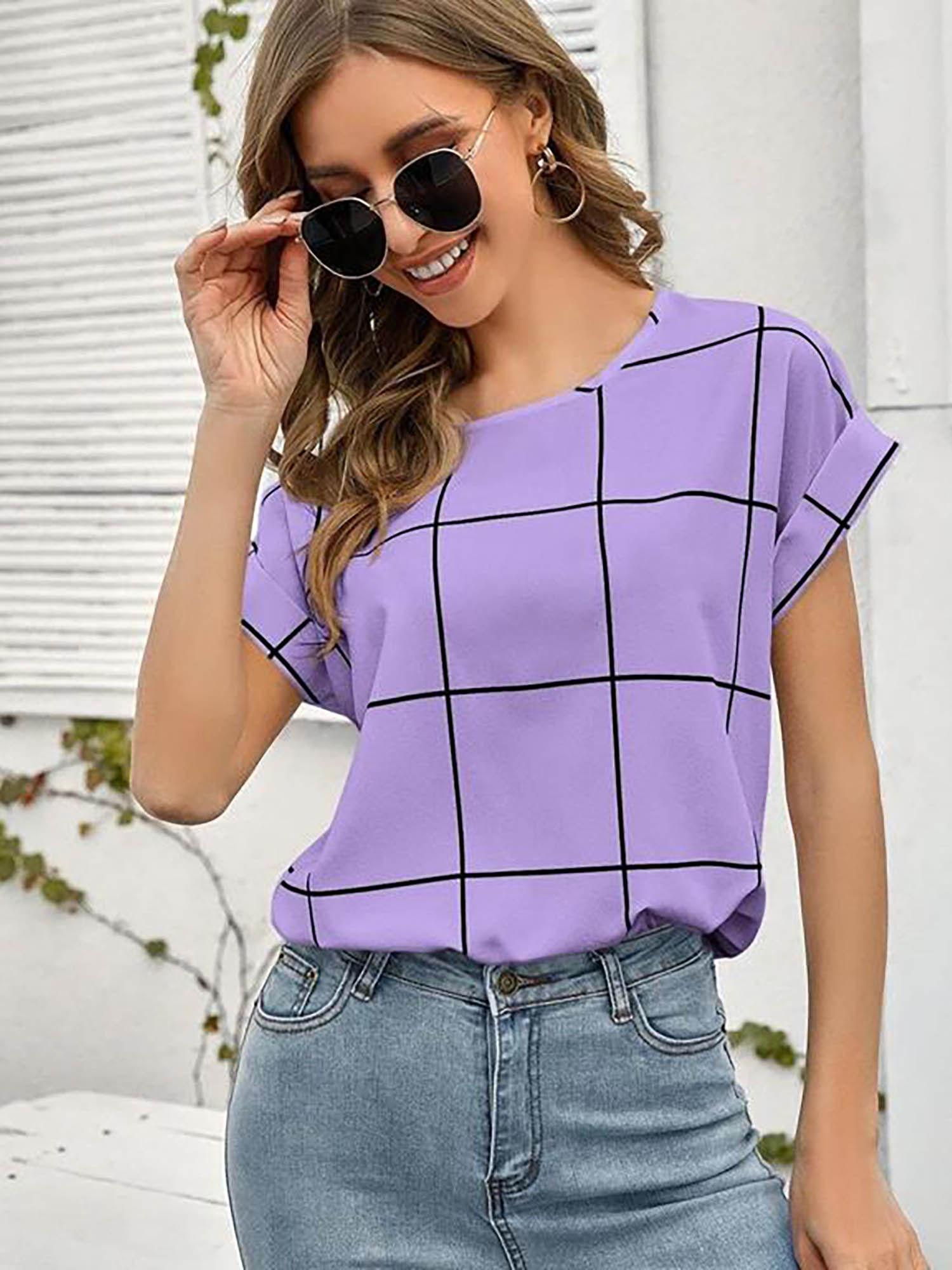 womens crepe printed top